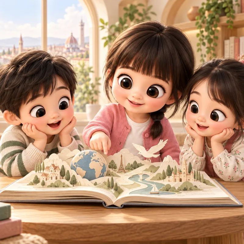 温暖的阅读与交流场景品牌插画